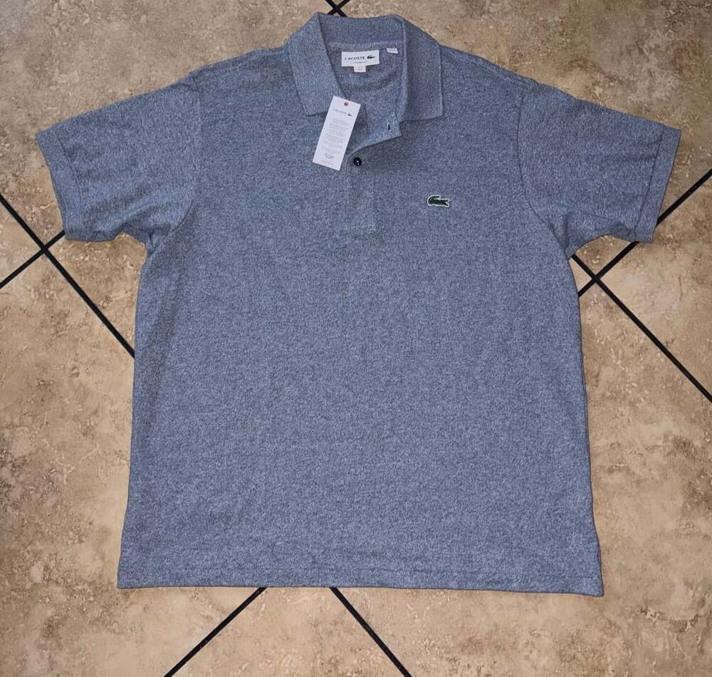 Lacoste Men's Classic Fit Short Sleeve Pique Polo Shirt Blue Chine Size 5-L NWT
